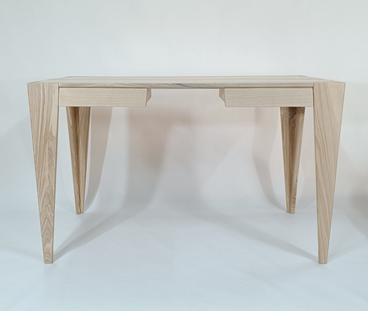 Biurko jesionowe do komputera, do pracy 120 x 60 cm - współczesne, loft, skandynawskie